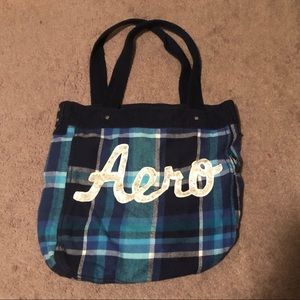 Aeropostale Plaid Bag in Blue